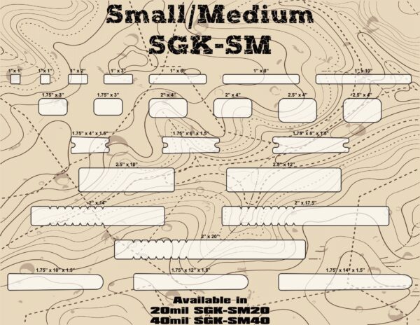 A large map of the size and length of small / medium sgk-sm.