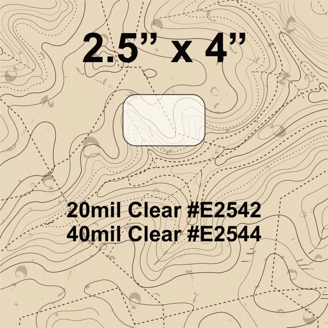 A map with the measurements of 2. 5 inches x 4 inches